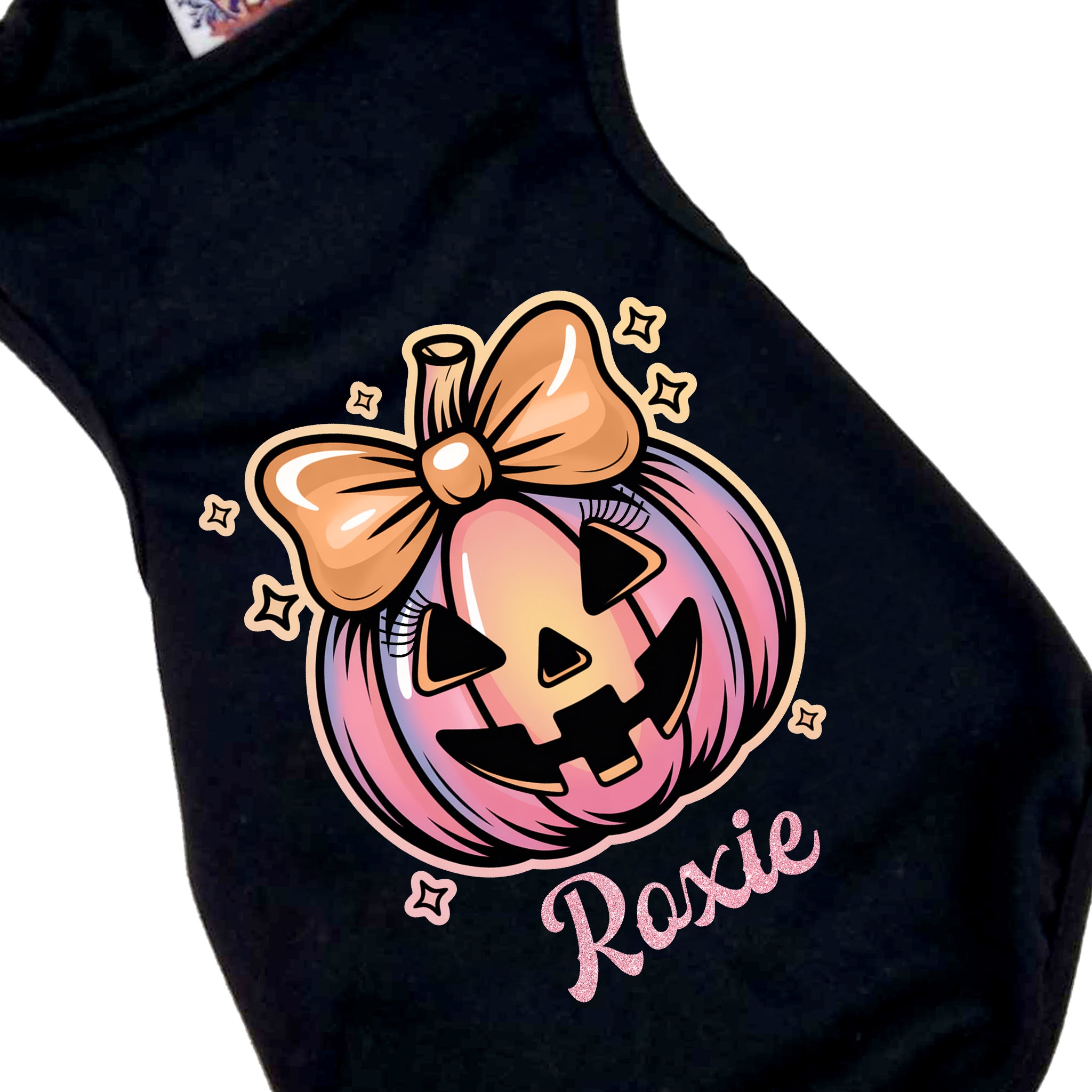 Halloween Dog Shirt | Personalized Coquette Pastel Jack-o-lantern